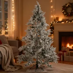 Feeric Snow Covered Artificial Christmas Tree (9.84 ft.)