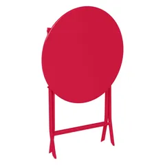 Greensboro Steel Folding Round Table (60 x 71 cm, Pomegranate)