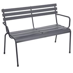 Greensboro 2-Seater Steel Bench (114 x 56 x 79 cm, Graphite)