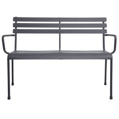 Greensboro 2-Seater Steel Bench (114 x 56 x 79 cm, Graphite)