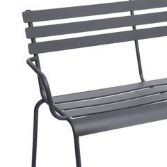 Greensboro 2-Seater Steel Bench (114 x 56 x 79 cm, Graphite)