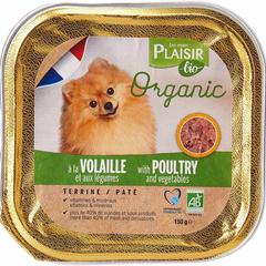 Plaisir Bio Terrine Dog Food (Poultry & Vegetable, Dogs, 150 g)