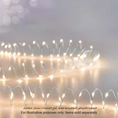 سلسلة أضواء 120 LED أبيض دافئ مع مؤقت بريميير مايكرو برايتس (3.6 واط، 5.95 متر)