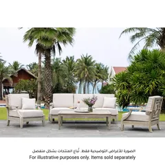 Louis 1-Seater Wood Lounge Armchair W/Seat Cushion & Pillow (89 x 80 x 85.5 cm)