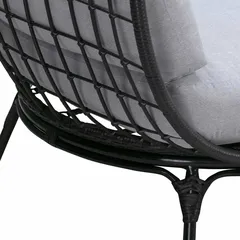 Jakarta Cocoon Steel Wicker Chair (110 x 115 x 152 cm)