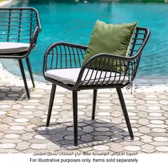 Cocoon 1-Seater Steel Wicker Sofa Chair W/Cushion (65 x 67 x 79 cm)