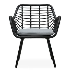 Cocoon 1-Seater Steel Wicker Sofa Chair W/Cushion (65 x 67 x 79 cm)