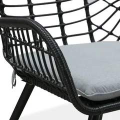 Cocoon 1-Seater Steel Wicker Sofa Chair W/Cushion (65 x 67 x 79 cm)