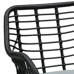 Cocoon 1-Seater Steel Wicker Sofa Chair W/Cushion (65 x 67 x 79 cm)