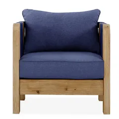 Almeria 1-Seater Acacia Rope Sofa W/Seat Cushion & Pillow (85 x 75 x 70 cm)