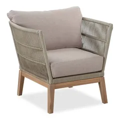 1-Seater Wood Rope Armchair W/Cushion South Keys (86 x 84 x 78 cm, 2 Pc.)