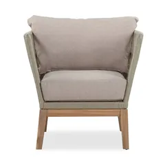 1-Seater Wood Rope Armchair W/Cushion South Keys (86 x 84 x 78 cm, 2 Pc.)