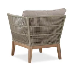 1-Seater Wood Rope Armchair W/Cushion South Keys (86 x 84 x 78 cm, 2 Pc.)