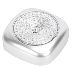 Diall LED Push Light W/Battery (0.2 W, White, 3 Pc.)