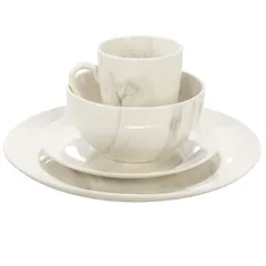 Kitchen Master Porcelain Dinner Set (16 Pc., White)