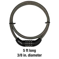 Master Lock Steel Combination Lock Cable (152 x 1 cm)