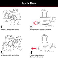 Master Lock Steel Combination Padlock (5 x 10.5 cm)