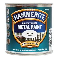 Hammerite Metal Paint (250 ml, Satin White)