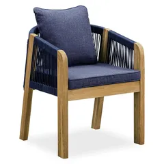 Almeria 1-Seater Acacia Wood Dining Chair W/Pillow (2 Pc.)