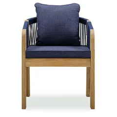 Almeria 1-Seater Acacia Wood Dining Chair W/Pillow (2 Pc.)