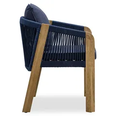 Almeria 1-Seater Acacia Wood Dining Chair W/Pillow (2 Pc.)