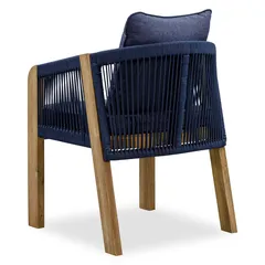 Almeria 1-Seater Acacia Wood Dining Chair W/Pillow (2 Pc.)