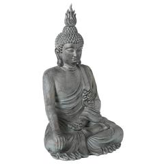 تمثال بودا جالس حجر رملي ألياف زجاجية (65 × 54 × 106 سم)