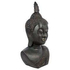 Sandstone Fiberglass Buddha Head (60 x 45 x 113 cm)