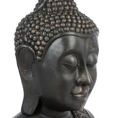 Sandstone Fiberglass Buddha Head (60 x 45 x 113 cm)