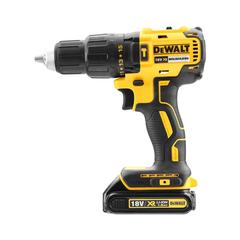Dewalt XR Brushless Li-ion Cordless Compact Hammer Drill Driver W/Battery & Charger, DCD778S2-GB (18 V)