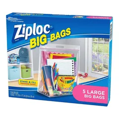 Ziploc Big Bags Plastic Storage Bags (11.35 L, 5 Pc.)