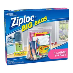 Ziploc Big Bags Plastic Storage Bags (11.35 L, 5 Pc.)