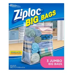 Ziploc Big Bags Plastic Jumbo Storage Bags (90.92 L, 3 Pc.)