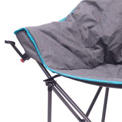 كرسي خارجي قابل للطي بوليستر وفولاذ مقعد واحد كريتيف (88.9 × 73.66 × 93.98 سم، أزرق ورمادي)