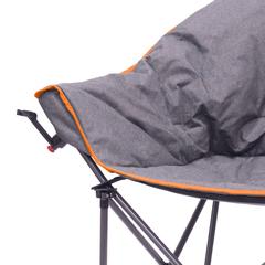 كرسي خارجي قابل للطي بوليستر وفولاذ مقعد واحد كريتيف (88.9 × 73.66 × 93.98 سم، برتقالي ورمادي)