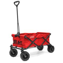 Creative Polyester & Steel Outdoor Folding Wagon (111.76 x 50.17 x 48.26 cm, Red)