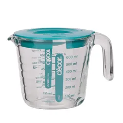 Decor Glass Measuring Jug with Lid (650 ml)