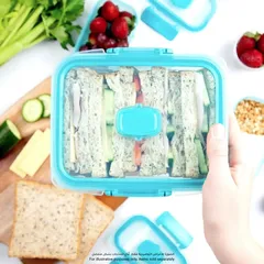 Decor Go Click & Stack Lunch Box (800 ml, Assorted Colors)