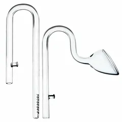 Tzong Glass Inflow & Outflow Pipe Set (12 mm, 2 Pc.)