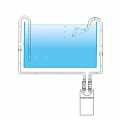 Tzong Glass Inflow & Outflow Pipe Set (16 mm, 2 Pc.)