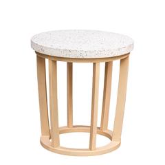 Living Accent Westland Acacia Wood Terrazzo Side Table (50 x 50 x 53 cm)