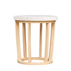 Living Accent Westland Acacia Wood Terrazzo Side Table (50 x 50 x 53 cm)