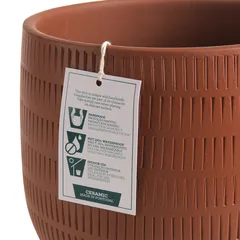 Artevasi Aura Ceramic Pot (20 cm, Terracotta)