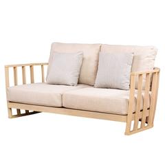 Westland 2-Seater Acacia Wood Sofa Living Accent (184.4 x 91.1 x 65 cm)