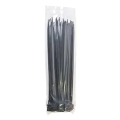 ACE Polypropylene Cable Tie Pack (30 cm, 100 Pc., Black)