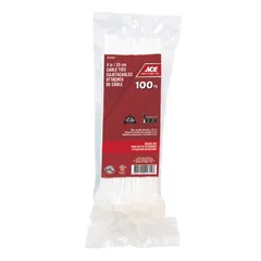 ACE Polypropylene Cable Tie Pack (White, 20.31 cm, 100 Pc.)
