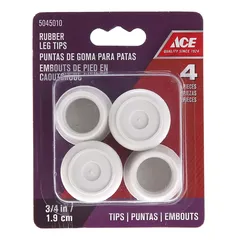 Ace Non-Slip Rubber Leg Tip (Off White, 1.9 cm)