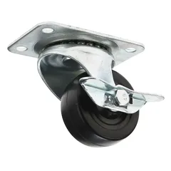 Ace Swivel Soft Rubber Medium Duty Caster W/Brake (6.3 cm)