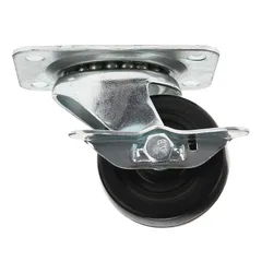 Ace Swivel Soft Rubber Medium Duty Caster W/Brake (6.3 cm)
