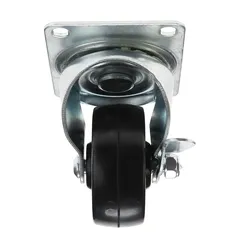 Ace Swivel Soft Rubber Industrial Use Caster Plate W/Brake (7.62 cm)